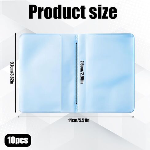 10 قطع من حشوات المحفظة من البلاستيك الشفاف وحامل الصور والبطاقات، وإدراج المحفظة لبطاقات الائتمان، وإدراج صورة المحفظة، وأكمام بطاقات شفافة للتنظيم والحماية in Kuwait