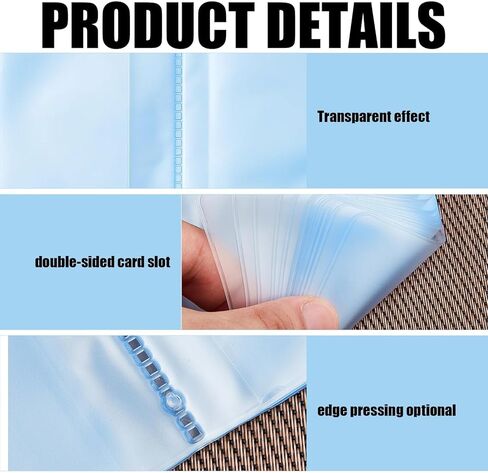 10 قطع من حشوات المحفظة من البلاستيك الشفاف وحامل الصور والبطاقات، وإدراج المحفظة لبطاقات الائتمان، وإدراج صورة المحفظة، وأكمام بطاقات شفافة للتنظيم والحماية in Kuwait