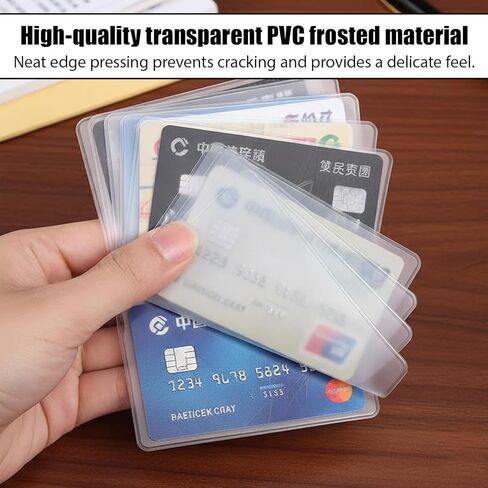 10 قطع من حشوات المحفظة من البلاستيك الشفاف وحامل الصور والبطاقات، وإدراج المحفظة لبطاقات الائتمان، وإدراج صورة المحفظة، وأكمام بطاقات شفافة للتنظيم والحماية in Kuwait