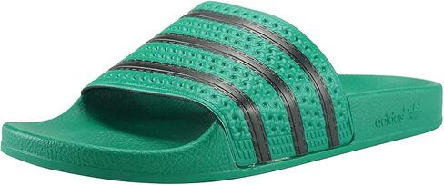صندل Adilette مريح منزلق للنساء من adidas، لافندر ثلجي/برتقالي/أخضر كتان، 11 in Kuwait