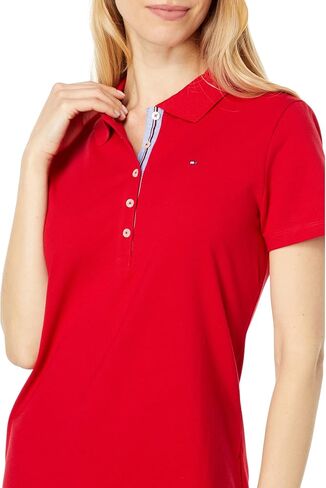 Tommy Hilfiger قميص بولو سادة بأكمام قصيرة Scarlet MD (الولايات المتحدة 8-10) in Saudi Arabia