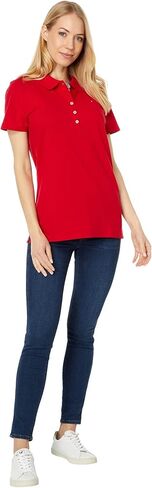 Tommy Hilfiger قميص بولو سادة بأكمام قصيرة Scarlet MD (الولايات المتحدة 8-10) in Saudi Arabia