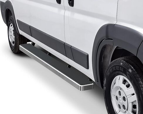 APS Running Boards 6in Black Compatible with Ram ProMaster 2014-2025 Full Size Van 136 inches 159 inches Wheelbase 3-Door Stainless Steel (Nerf Bars Side Steps Side Bars) in Kuwait