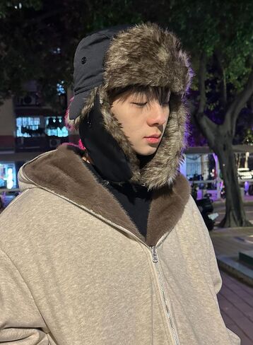 قبعة Trapper Ushanka للرجال والنساء، قبعات جنود من الفرو الصناعي مع غطاء للأذن، قبعة تزلج شتوية مقاومة للرياح in Kuwait