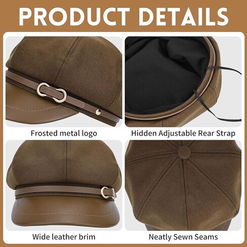 Newsboy Hats for Women and Men Beret Women's Hats & Caps Fall and Winter Womens Hat y2k Hat Women's Octagonal Cap in Saudi Arabia