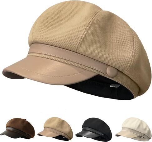 Newsboy Hats for Women and Men Beret Women's Hats & Caps Fall and Winter Womens Hat y2k Hat Women's Octagonal Cap in Saudi Arabia