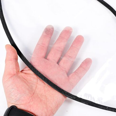 6 قطع قبعة شفافة مقاومة للماء، قبعة مطر مع قناع شفاف، قبعة مطر بلاستيكية للجنسين والرجال والنساء، تحمي تصفيفة الشعر، ملابس المطر للسيدات، غطاء المطر، قبعة المطر للرأس (سميكة جدًا) in Kuwait