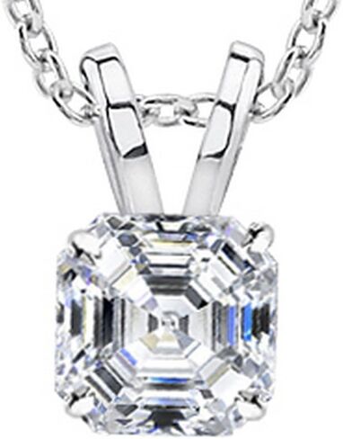 0.5 to 10 Carat IGI Certified LAB GROWN Diamond Solitaire Pendant 4 Prong Pendant Necklace For Women w/16" Silver chain(E-F, VS1-VS2) in Saudi Arabia