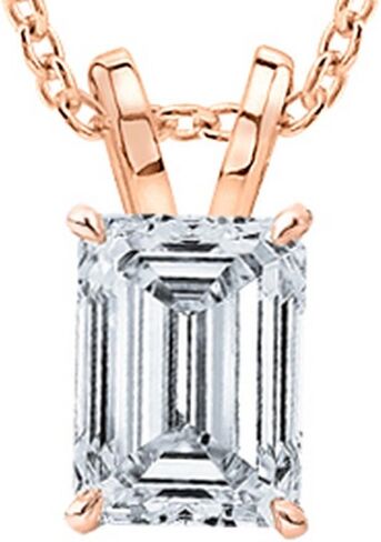 0.5 to 10 Carat IGI Certified LAB GROWN Diamond Solitaire Pendant 4 Prong Pendant Necklace For Women w/16" Silver chain(E-F, VS1-VS2) in Saudi Arabia
