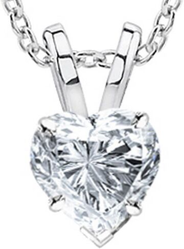 0.5 to 10 Carat IGI Certified LAB GROWN Diamond Solitaire Pendant 4 Prong Pendant Necklace For Women w/16" Silver chain(E-F, VS1-VS2) in Saudi Arabia