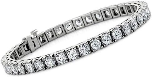 3.00 ct Ladies Round Cut Diamond Tennis Bracelet in 14 kt White Gold in Saudi Arabia