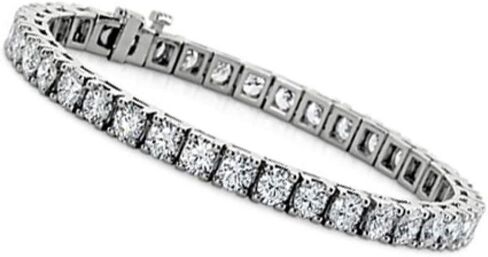 3.00 ct Ladies Round Cut Diamond Tennis Bracelet in 14 kt White Gold in Saudi Arabia