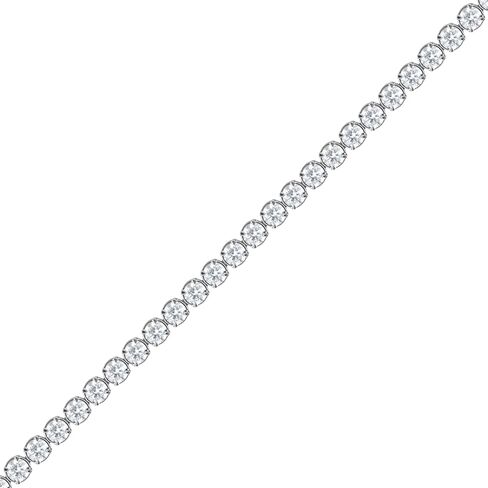 سوار تنس Belacqua Lab Grown Diamond من الفضة الإسترليني، قطع دائري، أساور من 2 إلى 5 قيراط، لون G، وضوح SI، مجموعة شوكات، مجوهرات راقية للنساء، صندوق هدايا متضمن in Kuwait