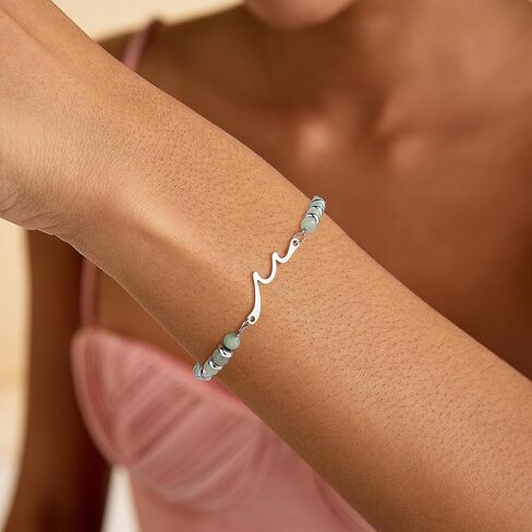 JoycuFF 𝗚𝗶𝗳𝘁𝘀 𝗳𝗼𝗿 𝗪𝗼𝗺𝗲𝗻 𝗪𝗮𝘃𝗲 𝗕𝗿𝗮𝗰𝗲𝗹𝗲𝘁 عيد الحب عيد الأم عيد الميلاد الذكرى السنوية عيد الميلاد هدايا ذات مغزى أساور موجة فريدة للنساء in Kuwait