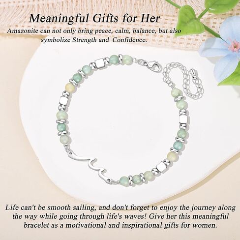 JoycuFF 𝗚𝗶𝗳𝘁𝘀 𝗳𝗼𝗿 𝗪𝗼𝗺𝗲𝗻 𝗪𝗮𝘃𝗲 𝗕𝗿𝗮𝗰𝗲𝗹𝗲𝘁 عيد الحب عيد الأم عيد الميلاد الذكرى السنوية عيد الميلاد هدايا ذات مغزى أساور موجة فريدة للنساء in Kuwait