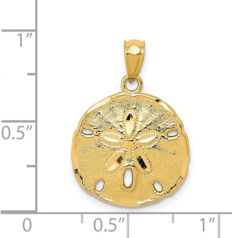 FJC Finejewelers 14k Yellow Gold Polished Large Sand Dollar Charm in Saudi Arabia