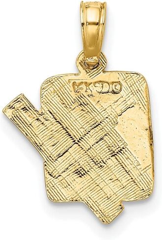 FJC Finejewelers كتاب مدرسي من الذهب الأصفر عيار 10 قيراط وحلية مسطرة 8 × 27 ملم in Saudi Arabia