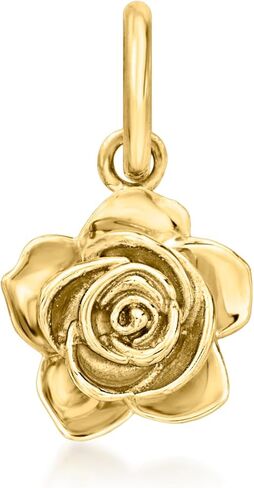 Pure Collection by Ross-Simons Italian 14kt Yellow Gold Rose Charm in Saudi Arabia