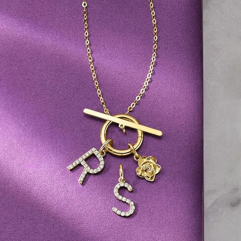Pure Collection by Ross-Simons Italian 14kt Yellow Gold Rose Charm in Saudi Arabia