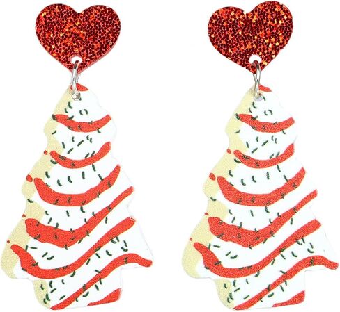 عيد الميلاد الأحمر الأبيض الأخضر الأقراط هدية عطلة الأقراط للنساء in Kuwait