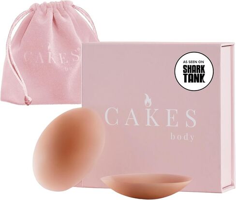 CAKES Body® grippy (Non-Adhesive) Circle Nipple Covers for Women - Silicone Nipple Covers with Travel Pouch in Saudi Arabia