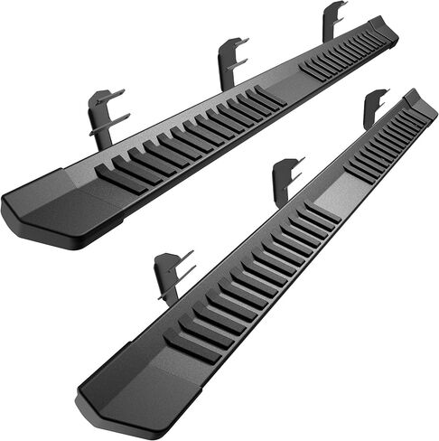 6 Inches Running Boards Side Steps Compatible with 2015-2024 Ford F150 F 150, 2017-2024 Ford F250 F350 Super Duty SuperCrew/Crew Cab 4 Full Size Doors, Black Textured Aluminum Nerf Bars in Kuwait