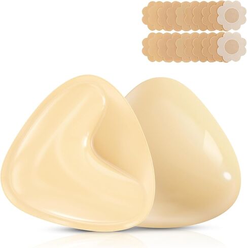 Double Sided Sticky Bra Inserts Reusable Ultra Push Up Lift Self Adhesive Bra Pads for Bikini Swimsuit Strapless Dress in Saudi Arabia