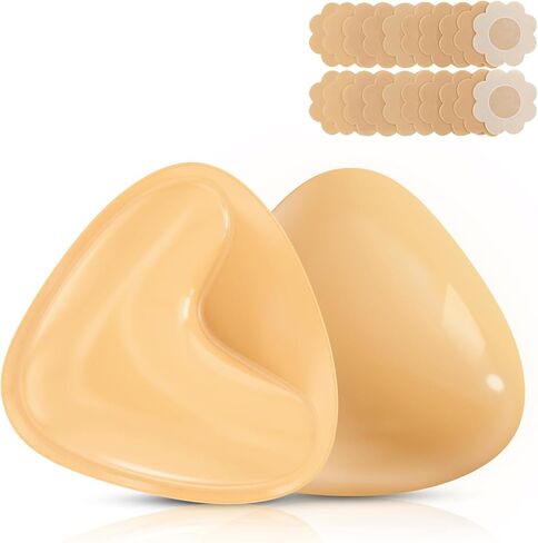 Double Sided Sticky Bra Inserts Reusable Ultra Push Up Lift Self Adhesive Bra Pads for Bikini Swimsuit Strapless Dress in Saudi Arabia