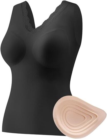 Women's Post-Mastectomy Seamless Bra,Comes with Built-in Breast Pads, Top with Breast Prosthesis Pockets in Saudi Arabia