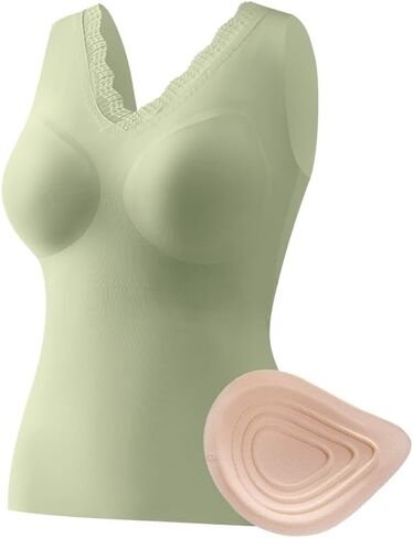 Women's Post-Mastectomy Seamless Bra,Comes with Built-in Breast Pads, Top with Breast Prosthesis Pockets in Saudi Arabia