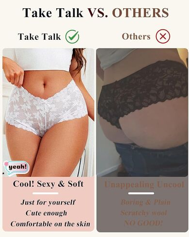 ملابس داخلية نسائية من Take Talk، سراويل داخلية قصيرة من الدانتيل، ملابس داخلية مثيرة مقاس كبير، ملابس داخلية قصيرة للأولاد، ملابس داخلية نسائية، 5 قطع in Kuwait