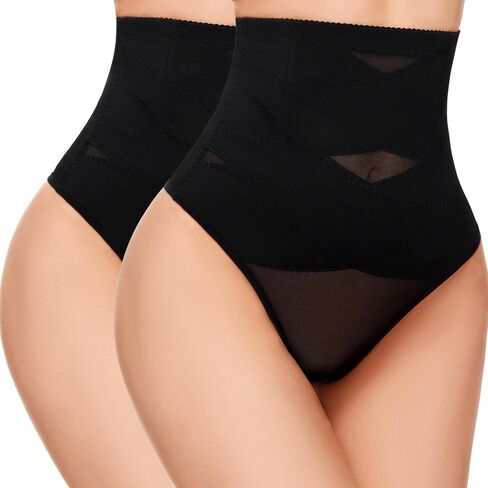 SIMIYA Thong Shapewear Tummy Control for Women High Waist Stay-Put Body Shaper Girdle Compression Stomach Shapewear Thong in Saudi Arabia