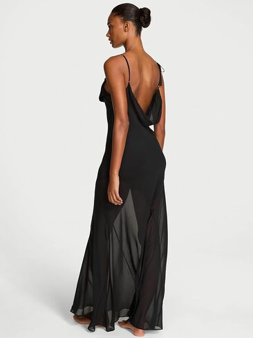 Victoria's Secret Chiffon & Lace Draped Slip Gown in Saudi Arabia