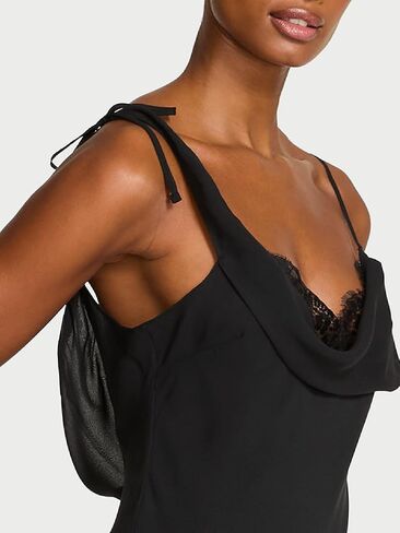 Victoria's Secret Chiffon & Lace Draped Slip Gown in Saudi Arabia