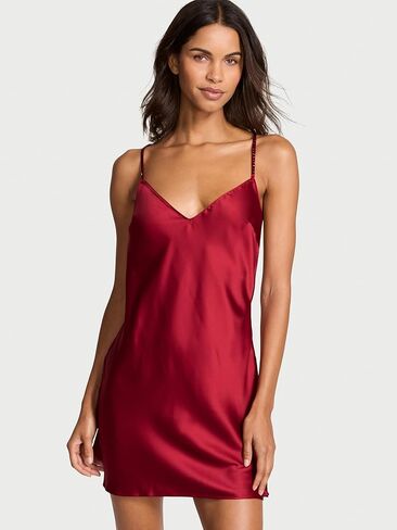 Victoria's Secret Crystal Bow Satin Mini Slip in Saudi Arabia