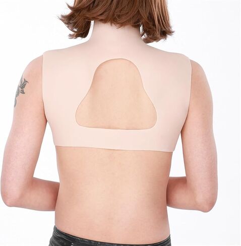 ALKANI High Neck Style Realistic Silicone Fake Breasts Fake Boobs Enhancer Suitable for Mastectomy Halloween Christmas Prom (Color : Lvory White, Size : H~5400g) in Saudi Arabia