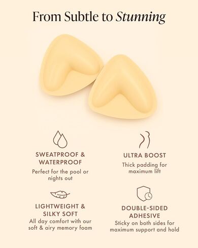 Sticky Push Up Inserts, Double Sided Sticky Bra Inserts, Adhesive Bra Pads, Sticky Bra Lift, Push Up for Bikini in Saudi Arabia