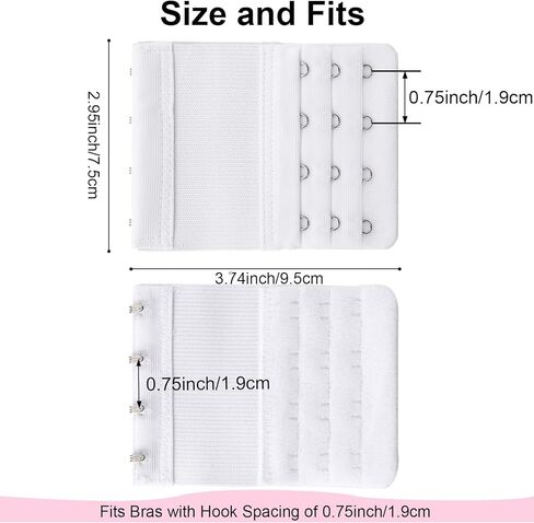 4 Hook Bra Extenders for women, Adjustable 4 hook Plus Size Bra Extender (3/4" Spacing) in Saudi Arabia