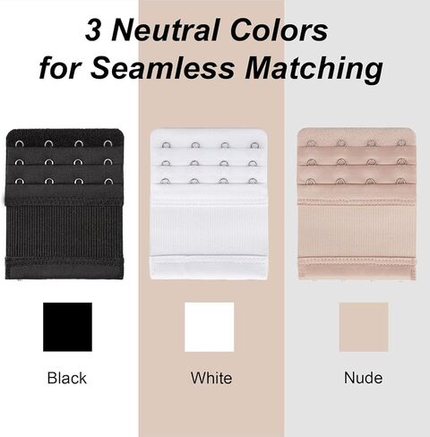 4 Hook Bra Extenders for women, Adjustable 4 hook Plus Size Bra Extender (3/4" Spacing) in Saudi Arabia