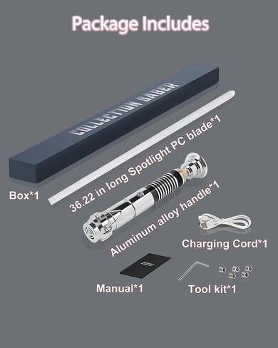 Light Saber Motion Control Dueling Light Saber, 12 RGB Colors 16 FX Sound Fonts, Pro Light Sabers for Adults, Light Sabers for Kids, Smooth Swing Premium Hilt Force FX Saber Toy Christmas Cosplay Gift in Saudi Arabia