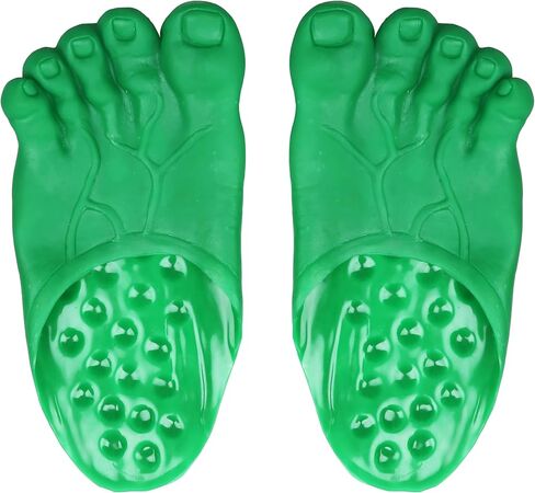Funny Feet Slippers - Gag Gifts, Funny White Elephant Gifts Costumes Barefoot Slippers Novelty Plastic Costume Feet Toe Shoe Big Foot Realistic Costume Accessories in Saudi Arabia