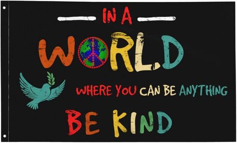 In A World Where You Can Be Anything Be Kind Garden Flag 28 X 40 Inch Peace Outdoor Floral Mini Yard Flag House Flags Double-Sided Farmhouse Sign For Home Garden Decoration in Kuwait