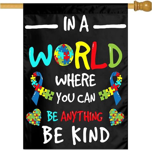 In A World Where You Can Be Anything Be Kind Garden Flag 28 X 40 Inch Peace Outdoor Floral Mini Yard Flag House Flags Double-Sided Farmhouse Sign For Home Garden Decoration in Kuwait