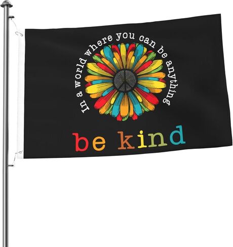 In A World Where You Can Be Anything Be Kind Garden Flag 28 X 40 Inch Peace Outdoor Floral Mini Yard Flag House Flags Double-Sided Farmhouse Sign For Home Garden Decoration in Kuwait