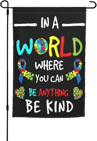 In A World Where You Can Be Anything Be Kind Garden Flag 28 X 40 Inch Peace Outdoor Floral Mini Yard Flag House Flags Double-Sided Farmhouse Sign For Home Garden Decoration in Kuwait