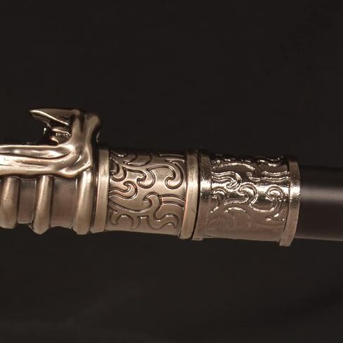 36" Metal Fantasy Skull Claw Walking Cane - Ornate Dragon-Inspired Head Stick for Cosplay, Collection & Decor in Saudi Arabia