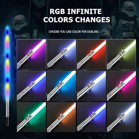 CVCBSER ترقية APP التحكم ANK Dueling Lightsaber، 34 مجموعة تأثيرات صوتية 12 تأثيرات ضوئية وتغيير ألوان لا حصر لها، التحكم في الحركة سيوف معدنية ممتازة للبالغين (Pixel-ANK) in Kuwait