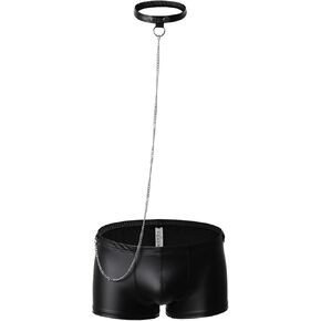 Evankin Men Sexy Boxer Briefs Funny Leather Underwear with Metal Chains Low Rise Fun lingerie in Saudi Arabia