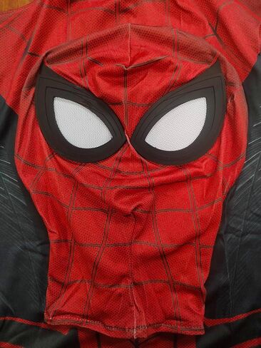Halloween Mens Red Bodysuit Jumpsuit Superhero Costume Cosplay Zentai Onesie Outfit Mask for Adult in Saudi Arabia