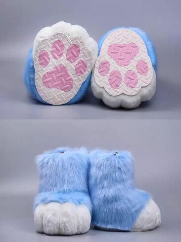 Fursuit Furry Feet Paws Shoes Cute Slip-On Cosplay for Anime Conventions Comic Cons Halloween Gatherings Costume Parties in Saudi Arabia